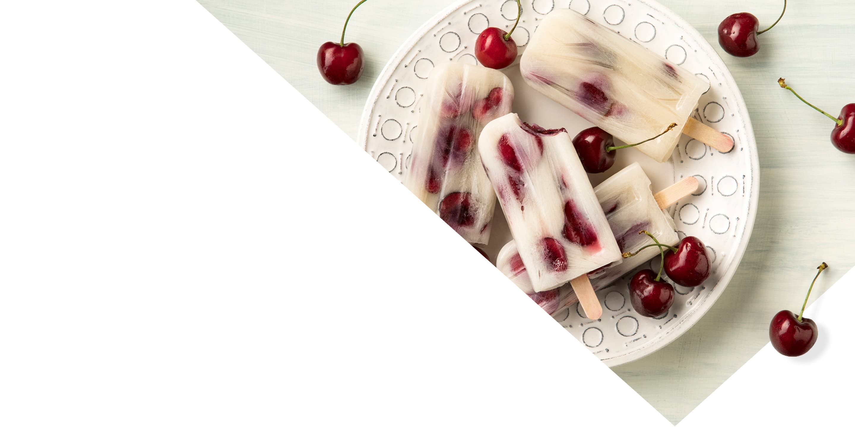 Almond breeze cherry popsicles