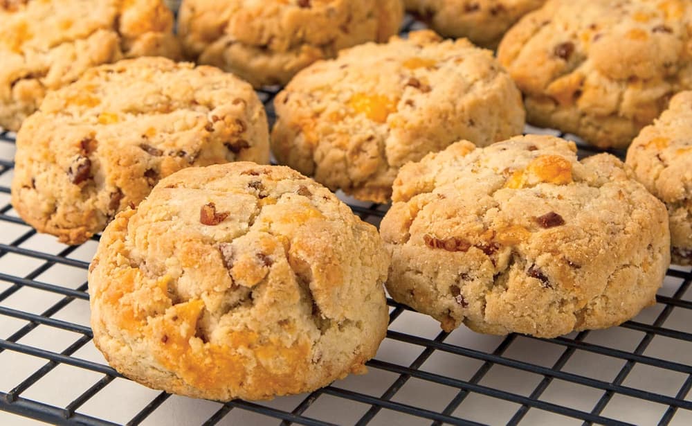 Keto bacon cheddar biscuits