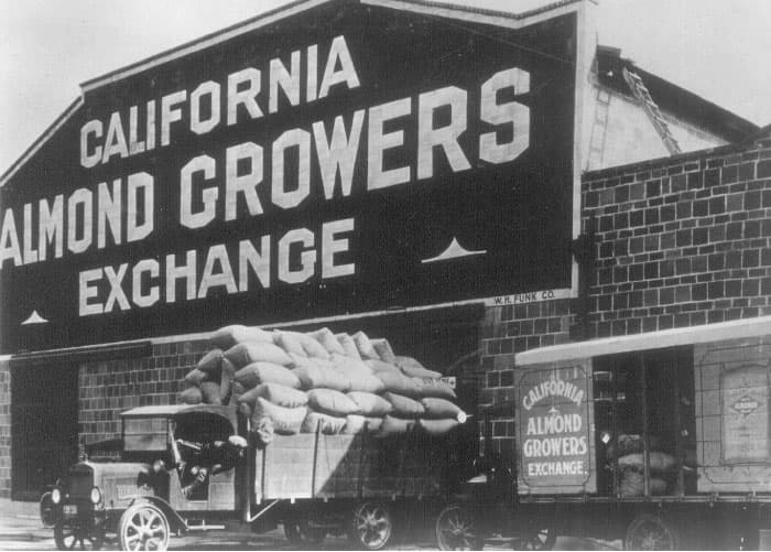 Vintage image of California Almond Growers Exchange building exterior