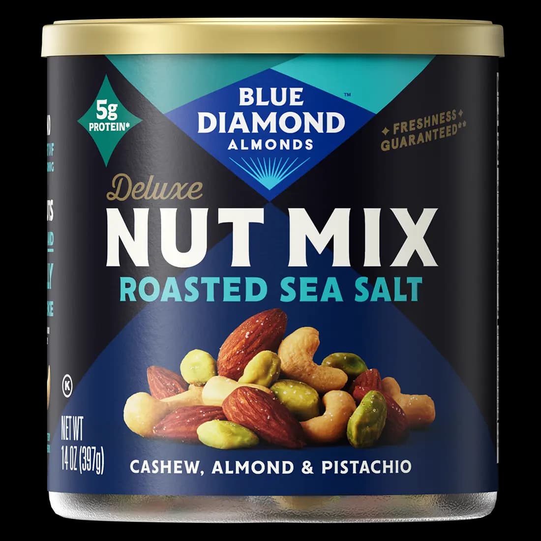 Roasted Sea Salt Almond, Cashew, and Pistachio Deluxe Nut Mix